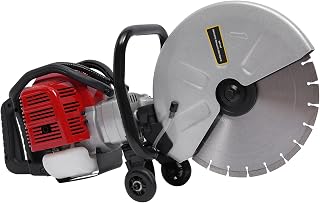 Marsyyds 52cc 1400W 2-Stroke Gas Concrete Cutting Saw - 13" Wet Disc Cutter, 120mm Depth for Cement Blocks, Asphalt, Stone