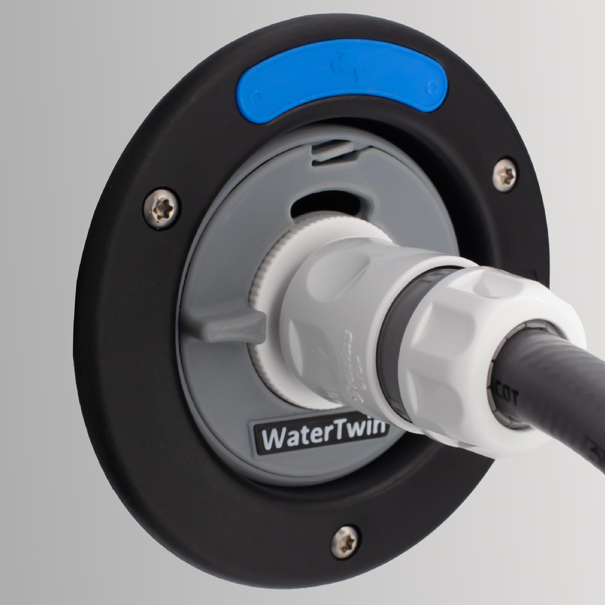 Watertwin Motorhome Water Tank Cap Filling Adapter with Gardena Connection for Brushner, Carado, Carthago, Etrusco, Fendt, Frankia, Globecar, Hymer, Knaus, Pössl, Sunlight, TEC (Type 3-Pin D: 78)