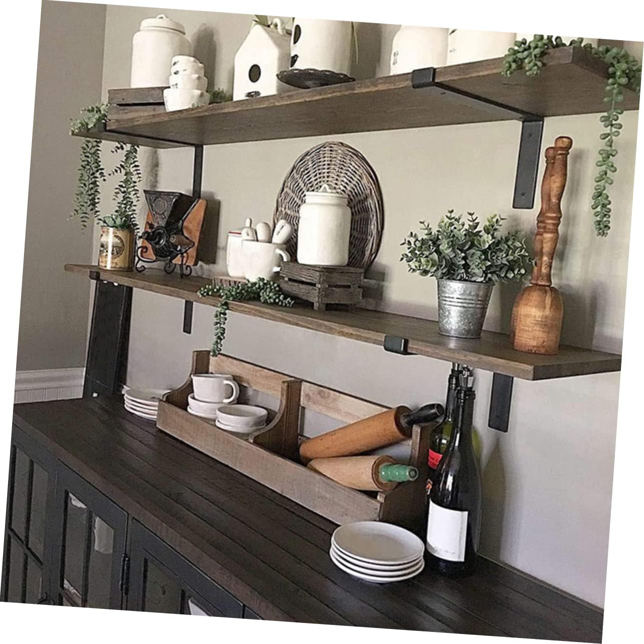 4pcs Flexible Wall Mounted Shelf Brackets Strong Iron Support Stands Multi-Purpose Storage Shelves