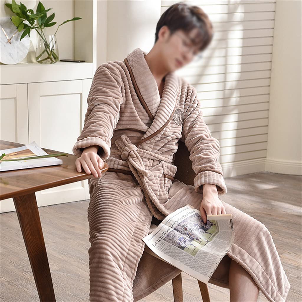 Batas de baño cálidas de franela para hombre albornoces kimono de invierno pack de 3