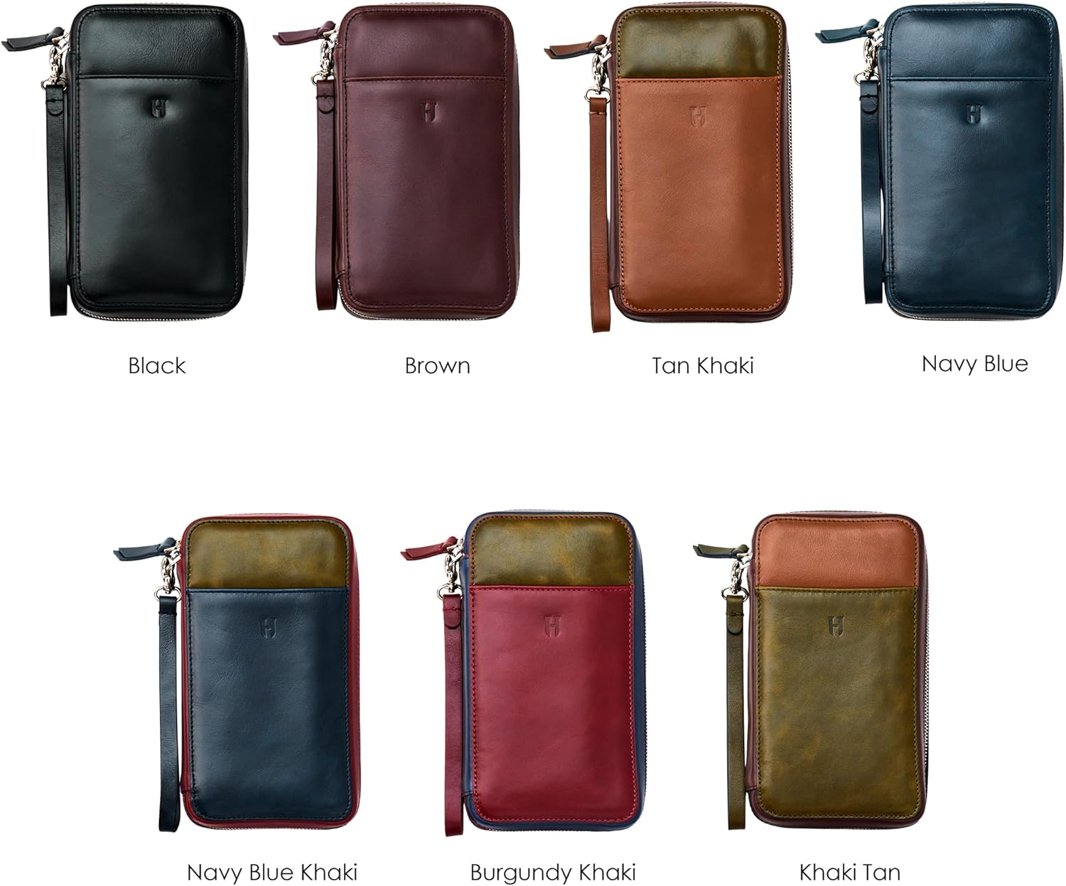 Wristlet for Men & Women, Full-Grain Leather Clutch Bag, RFID Protection, Zipper Pocket, Handcrafted