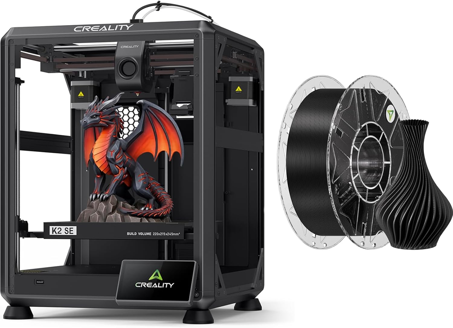 Creality K2 SE 3D Printer Bundle with Hyper PLA Filament 1.75mm Black