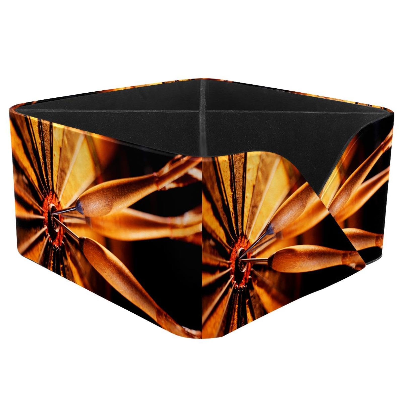 KengjuTesu Darts Sunset Desktop Organizer Pen Holder, Rectangular Pencil Cup for Office, Study and Makeup Stations