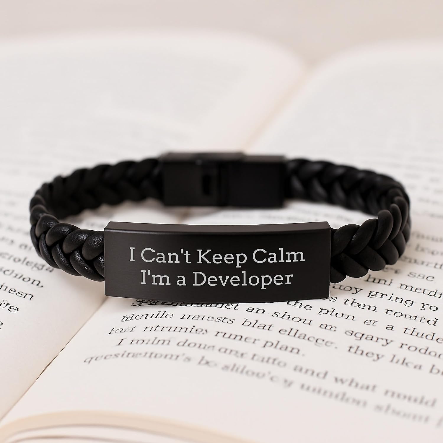 Birthday Gift Developer Leather Bracelet for Her – I Can't Keep Calm image 3