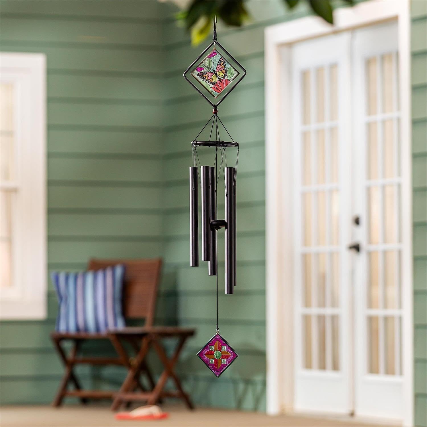 Hand-Tuned Wind Chime, Monarch Butterfly, 36" H by Evergreen