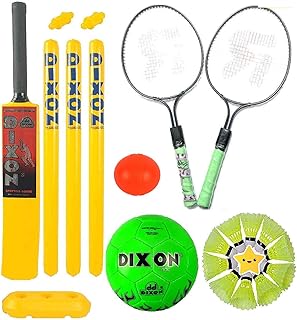 Toyshine 3 in 1 Super Sports Combo for Age 3 - 7 Years | Cricket | Badminton | Football -M