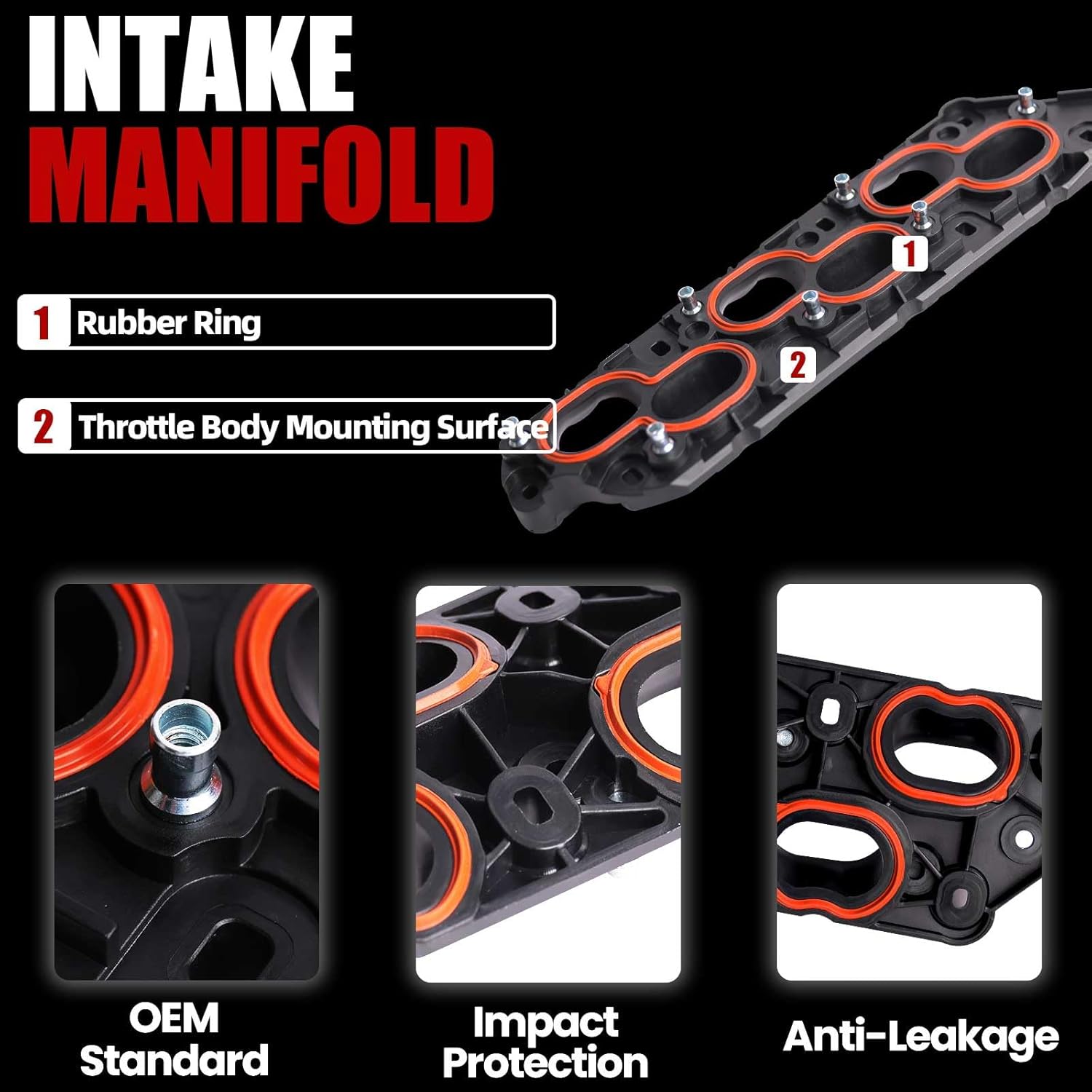 MITZONE Intake Manifold Compatible with Chevy 300 Sebring Dodge Avenger Charger Journey Magnum 2006 2007 2008 2009 2010 2.7L 3.5L