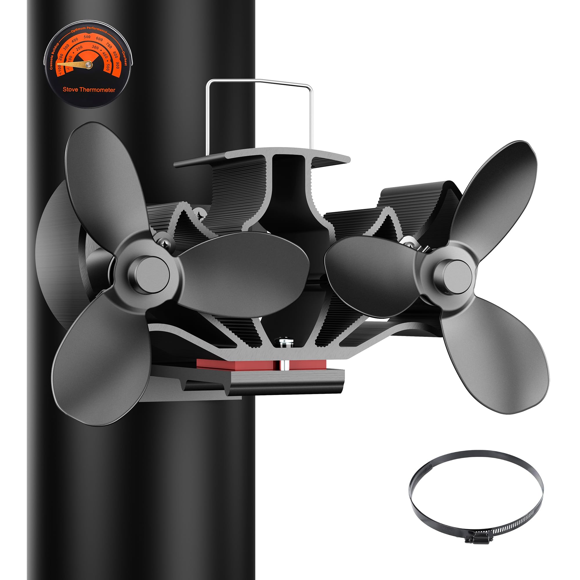 Amazon.com: KLEVVO Wood Stove Fan Heat Powered, Strong Magnetic
