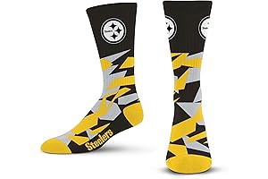Steelers Socks for Men: For Bare Feet Shattered Camo Crew Sock NFL