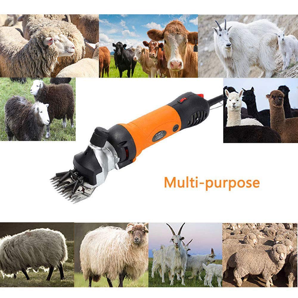 Tosatrice portatile per pecore, professionale ad alte prestazioni, tosatrice elettrica a 6 velocità per pecore, capre, lama, cavalli, alpaca, pelo spesso, cura dei peli di animali domestici, 690 W