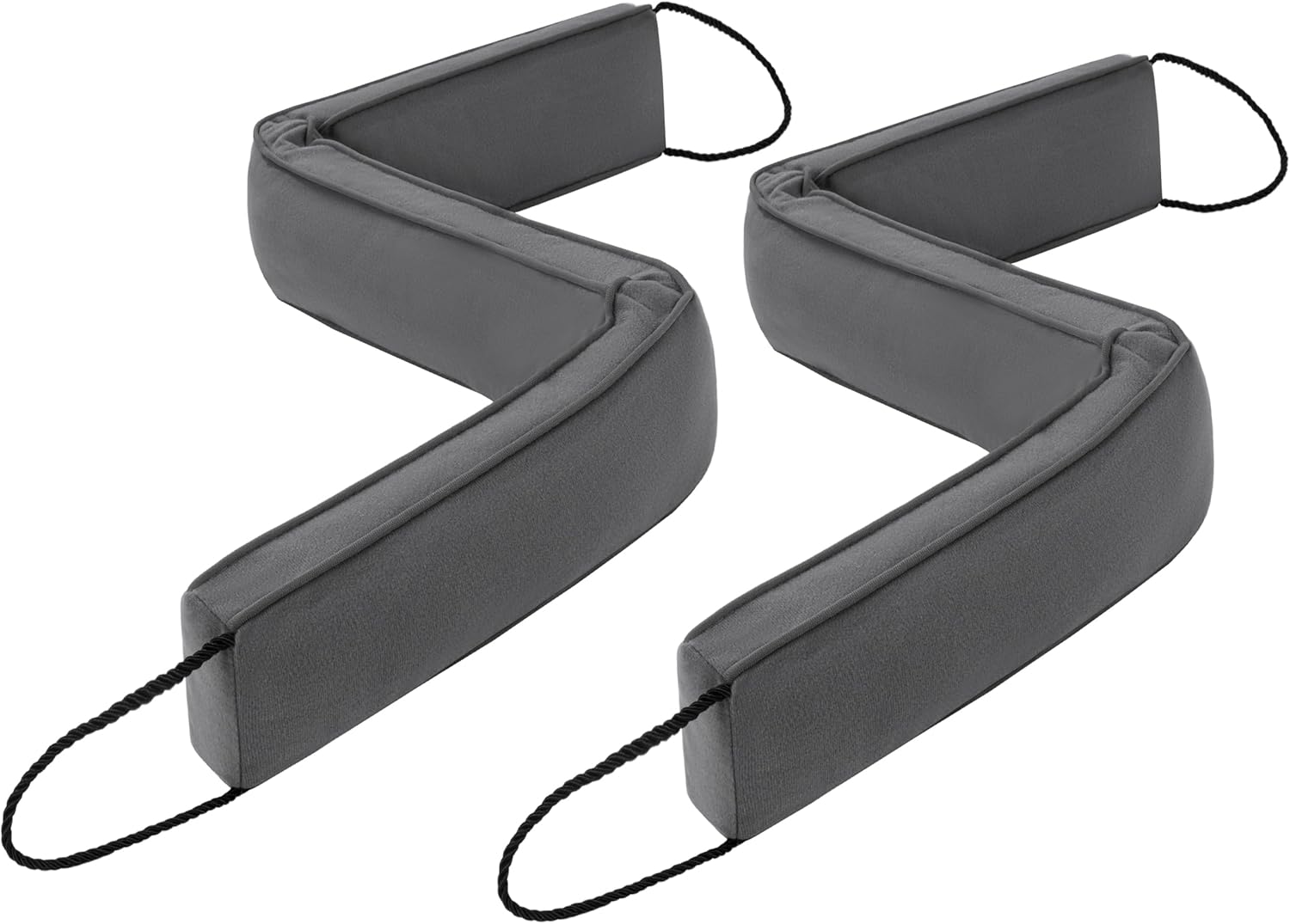 Sunolga 38" Door Draft Stopper for Bottom of Door, Under Door Gap Filler with Removable Cover up to 3 Inches, Weighted Bottom of Door Barrier for Noise, Air, Wind and Light, Gray, 2 Pack