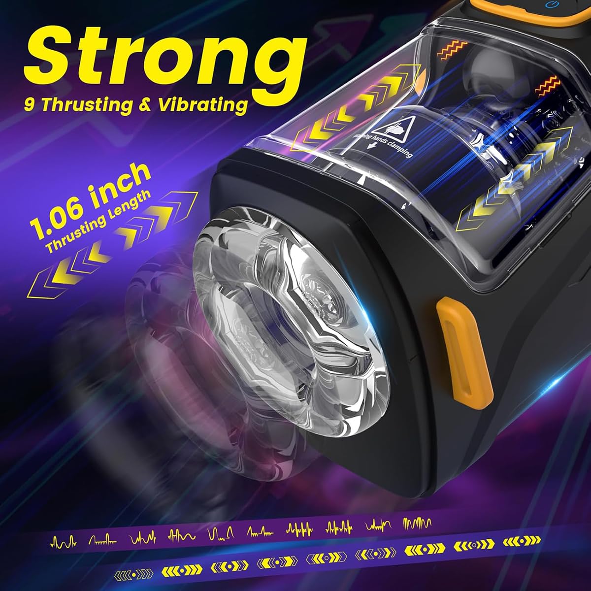 Automatic Masturbieren Cup Elektrischer Masturbator mit 9 Teleskopmodi 9 Rotation Modi Penis Stimulator Blowjob 3D Pussy mit verstellbarem Schultergurt Erotik Sex Spielzeug für Männer Solo