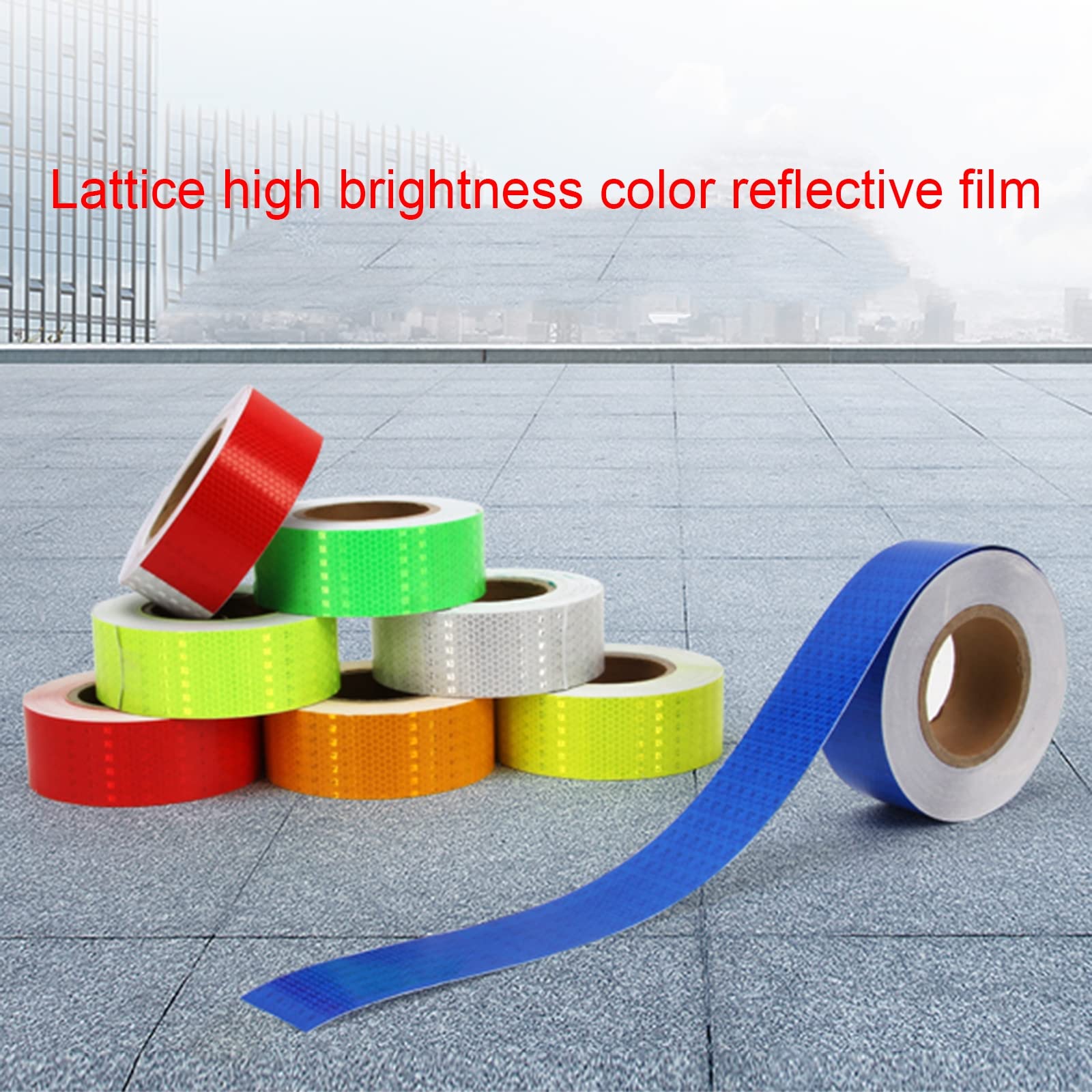Reflektorbandrolle für den Außenbereich, wasserdichtes Reflektorband, 5,1 x 24,4 m, wasserdichtes, selbstklebendes Sicherheits- und Warnreflektorband für den Außenbereich(Yellow Black)