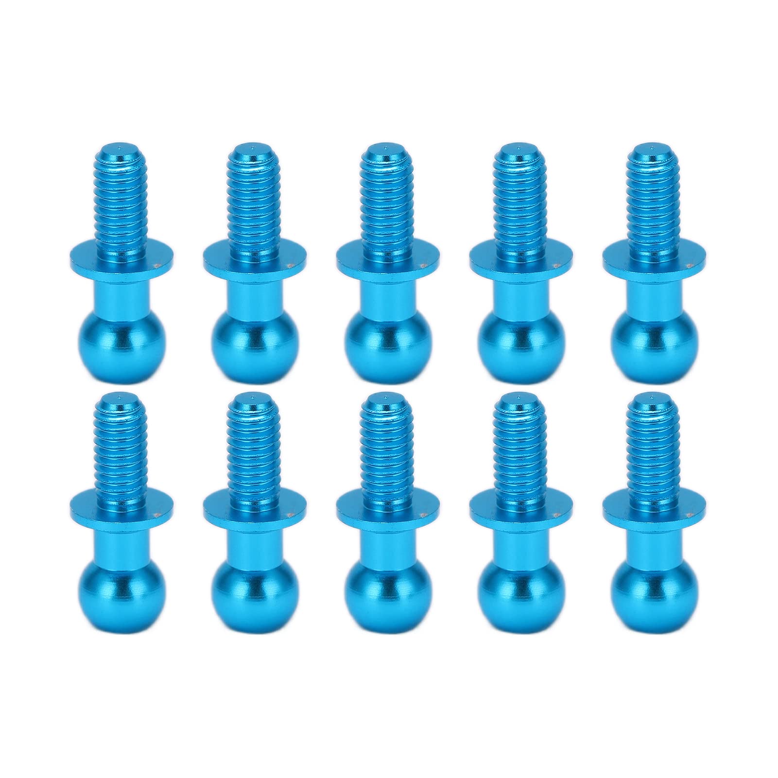 Metal Ball Screw Link Rod End for Tamiya TT01 TT02 RC Car, Aluminum Alloy Track Rods for Hobbyists (Blue)