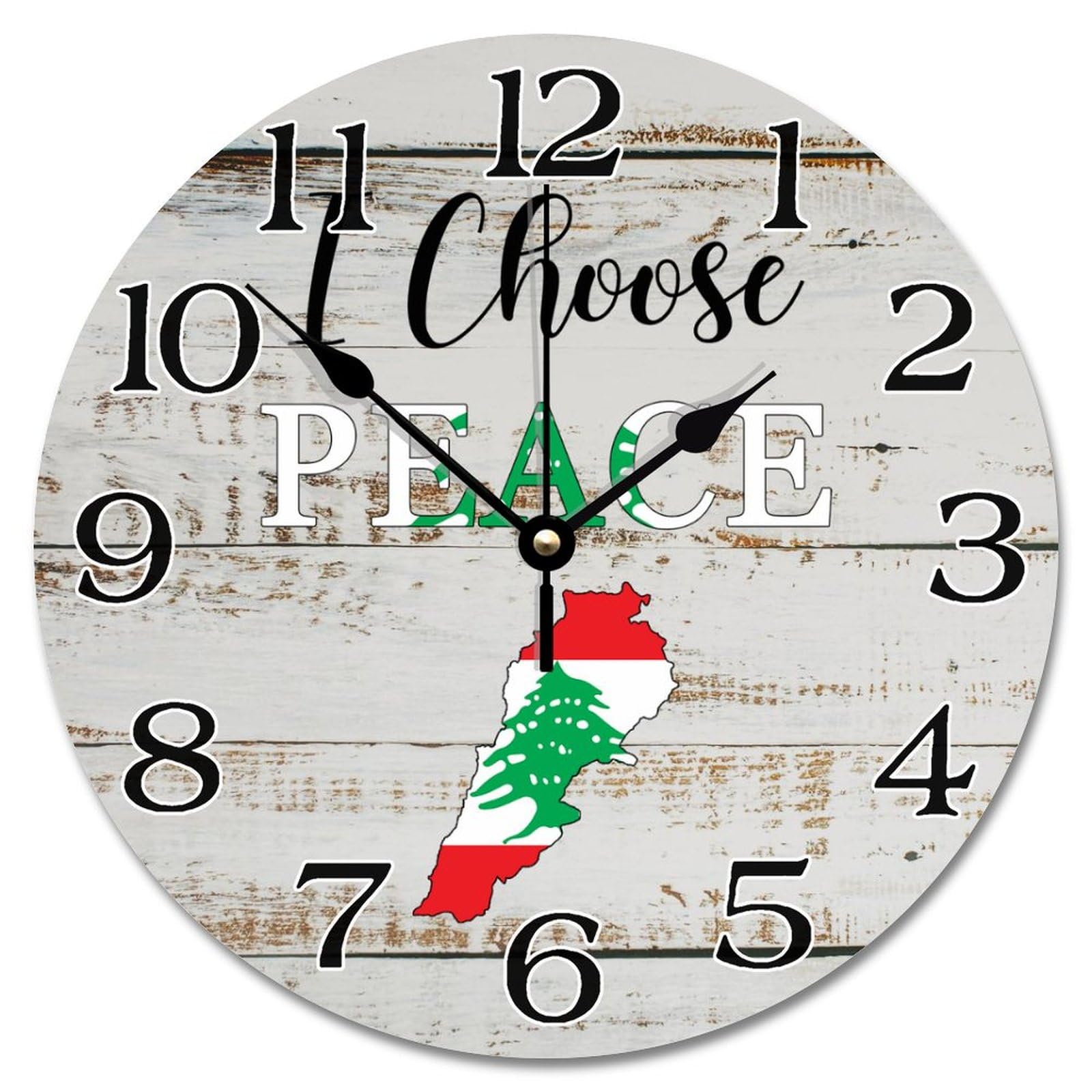 Horloge murale bois Liban souvenir touristique idée cadeau