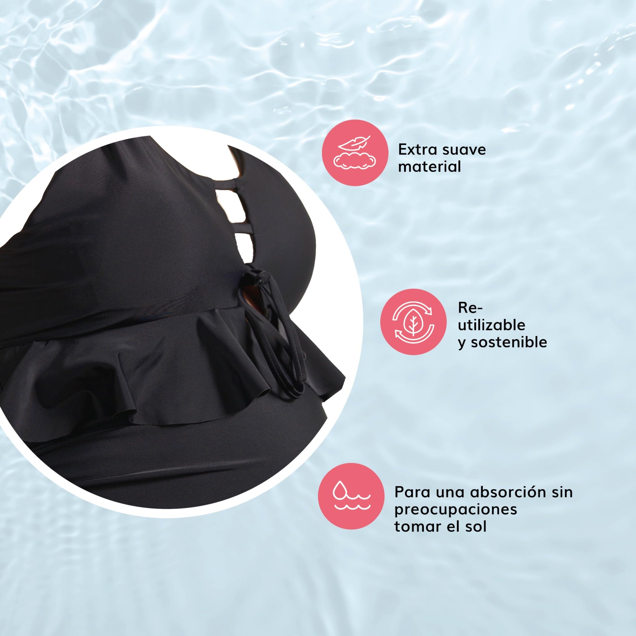 MYLILY | Bañador Mujer Embarazo con Volantes | Ropa Premama Embarazada | Bañador Natacion Mujer Embarazada | Bañador Premama