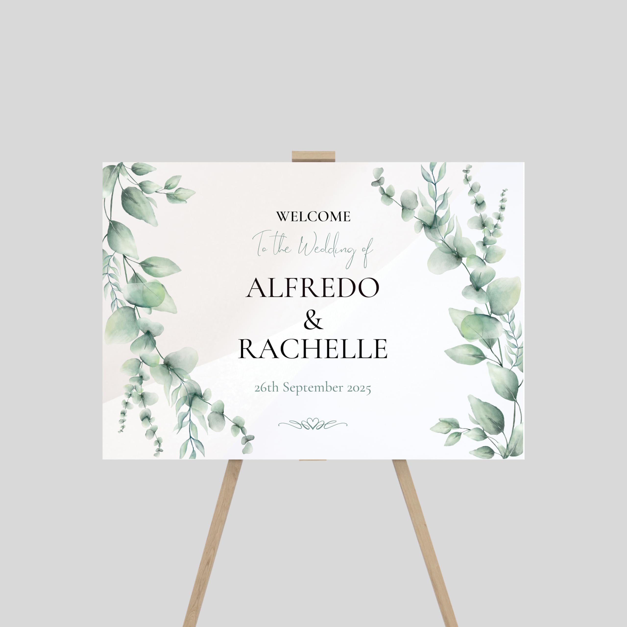 Personalised Wedding Welcome Entrance Sign Board Custom Large Acrylic Plaque Modern Wedding Reception, Engagement Party Decor (Design 10)