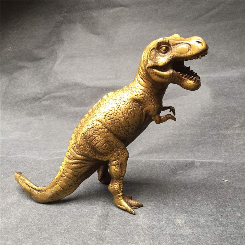 KELIEQA Dekoracje Ozdoby Statua Figurki Rzeźby Antyczna czysta miedź Dinozaur Tyranozaur Ozdoba Stolik do herbaty Biurko w domu Ozdoba dekoracyjna Feng Shui Rzemiosło Dekoracja