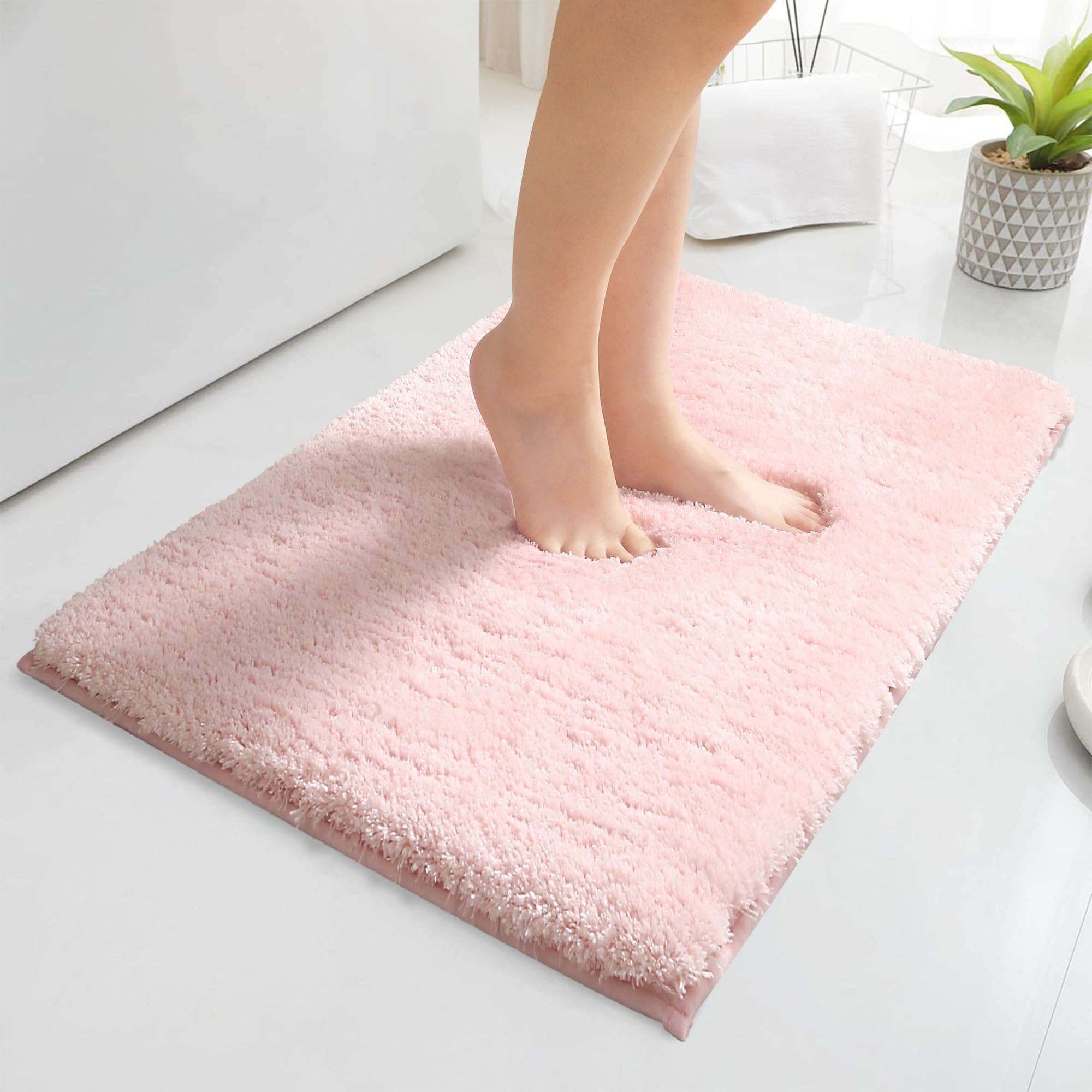 Baahrnom Microfibre Bath Mat 60 x 120 cm, Non Slip Bathroom Mat