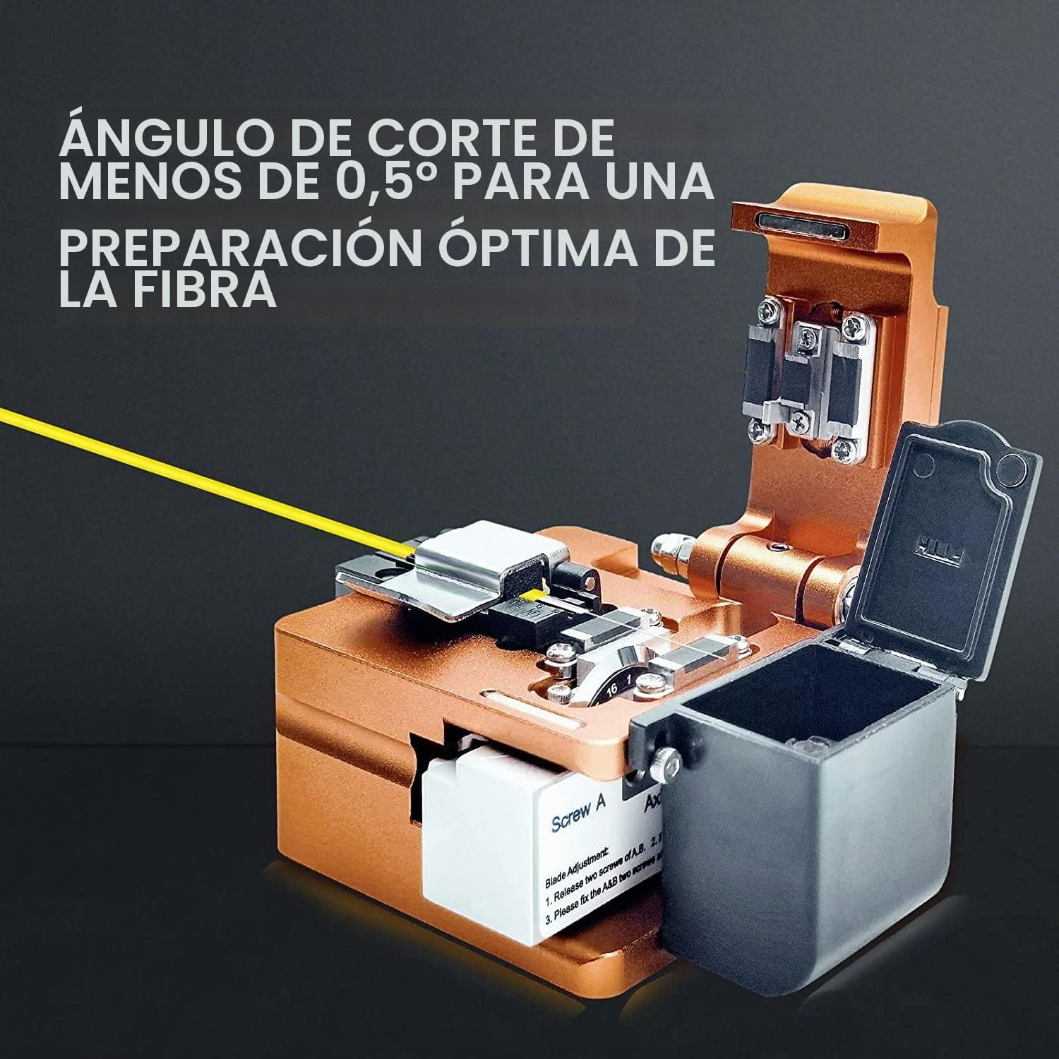 Signal fire Fiber Cleaver, cortador de fibra óptica de alta precisión con 16 puntos de corte y 48000 ranuras