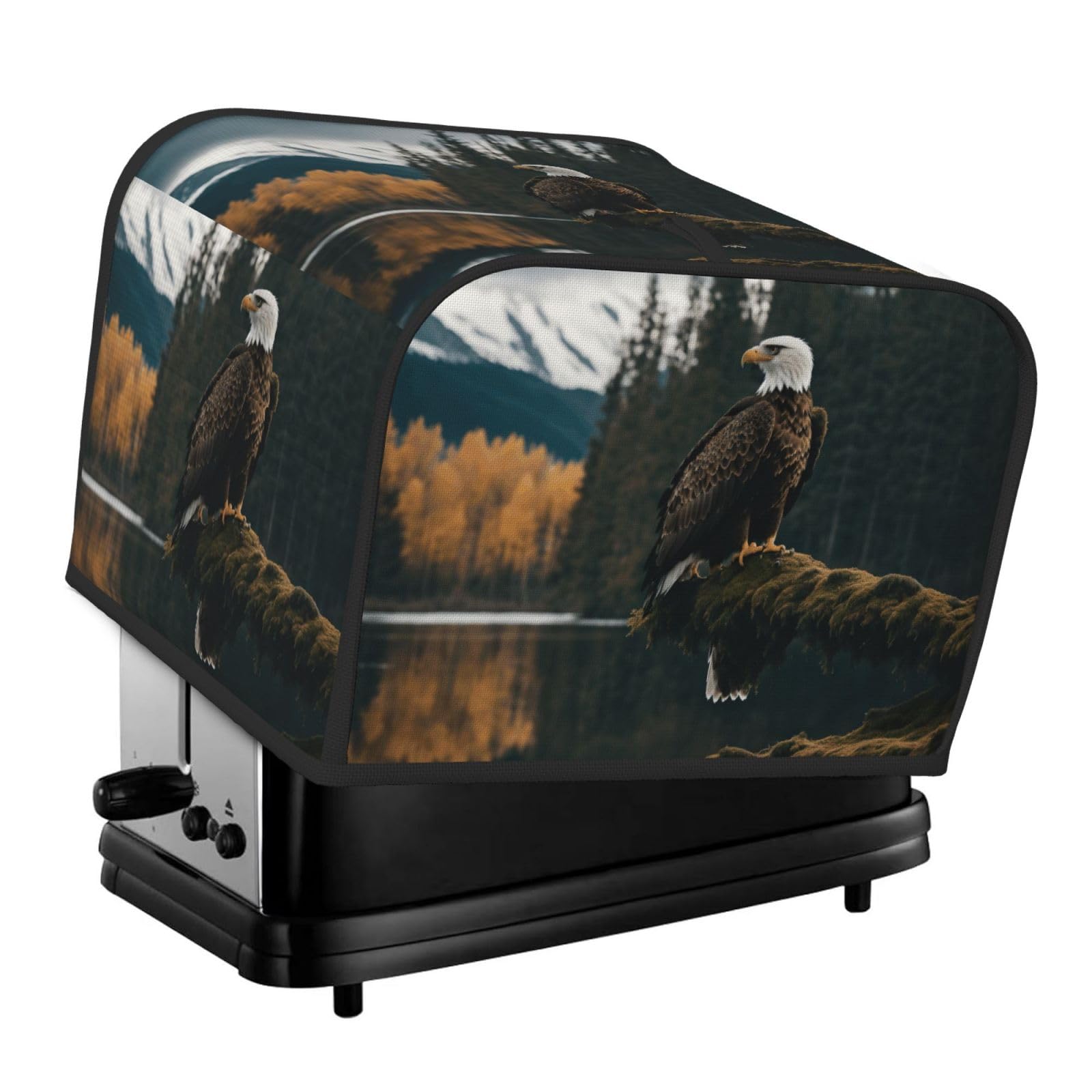 Flying Eagle Print 4-Slice Toaster Cover Dustproof Waterproof Kitchen Appliance Protector For Bread