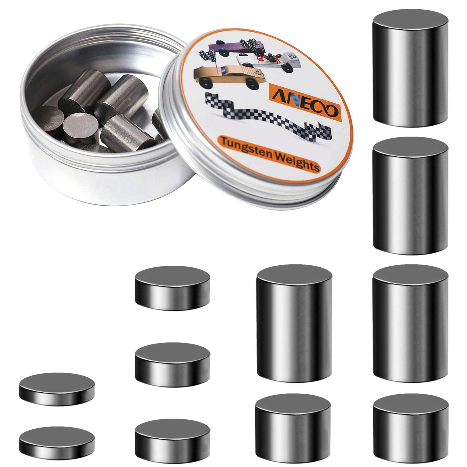 Buy Aneco 3 Ounce Pinewood Derby Weights Tungsten Weights Pinewood