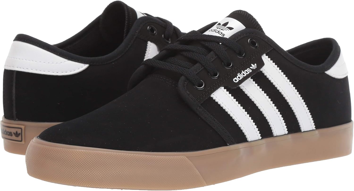 adidas Originals Men's Seeley Sneaker 6.5 Black/White/Gum