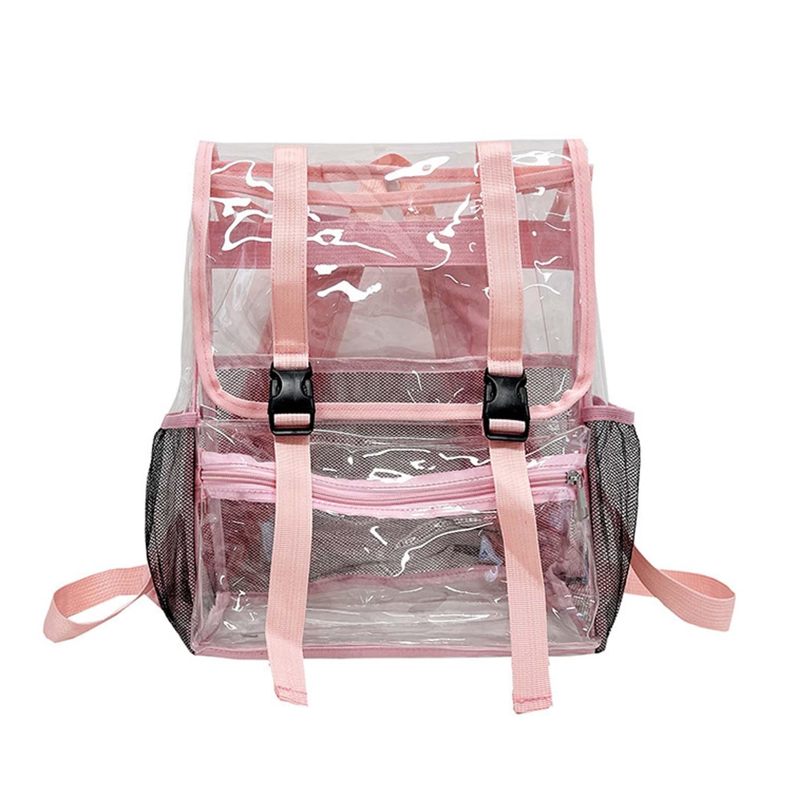 Zaino Scuola Elementare Bambina, Zaino Scuola Resistente, Zaino in PVC Trasparente per Studenti delle scuole Medie e Superiori, Grande capacità, Adatto per Nuoto e Fitness