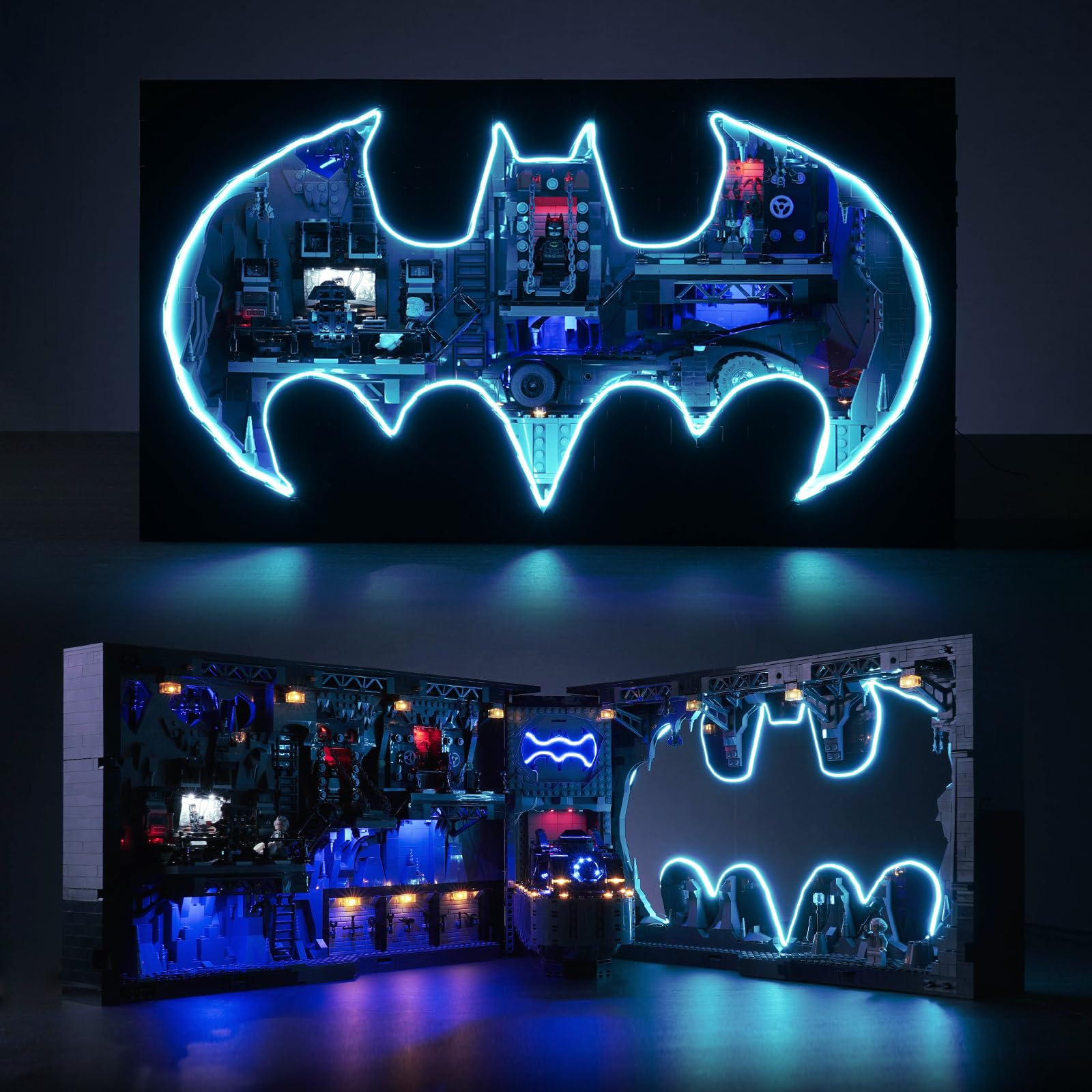 Zestaw oświetlenia LED do zestawu Lego 76252 Cień Jaskini Batmana (bez Lego), Zestaw oświetlenia dekoracyjnego do zestawu Lego Cień jaskini Batmana, Zabawka kreatywna — wersja standardowa