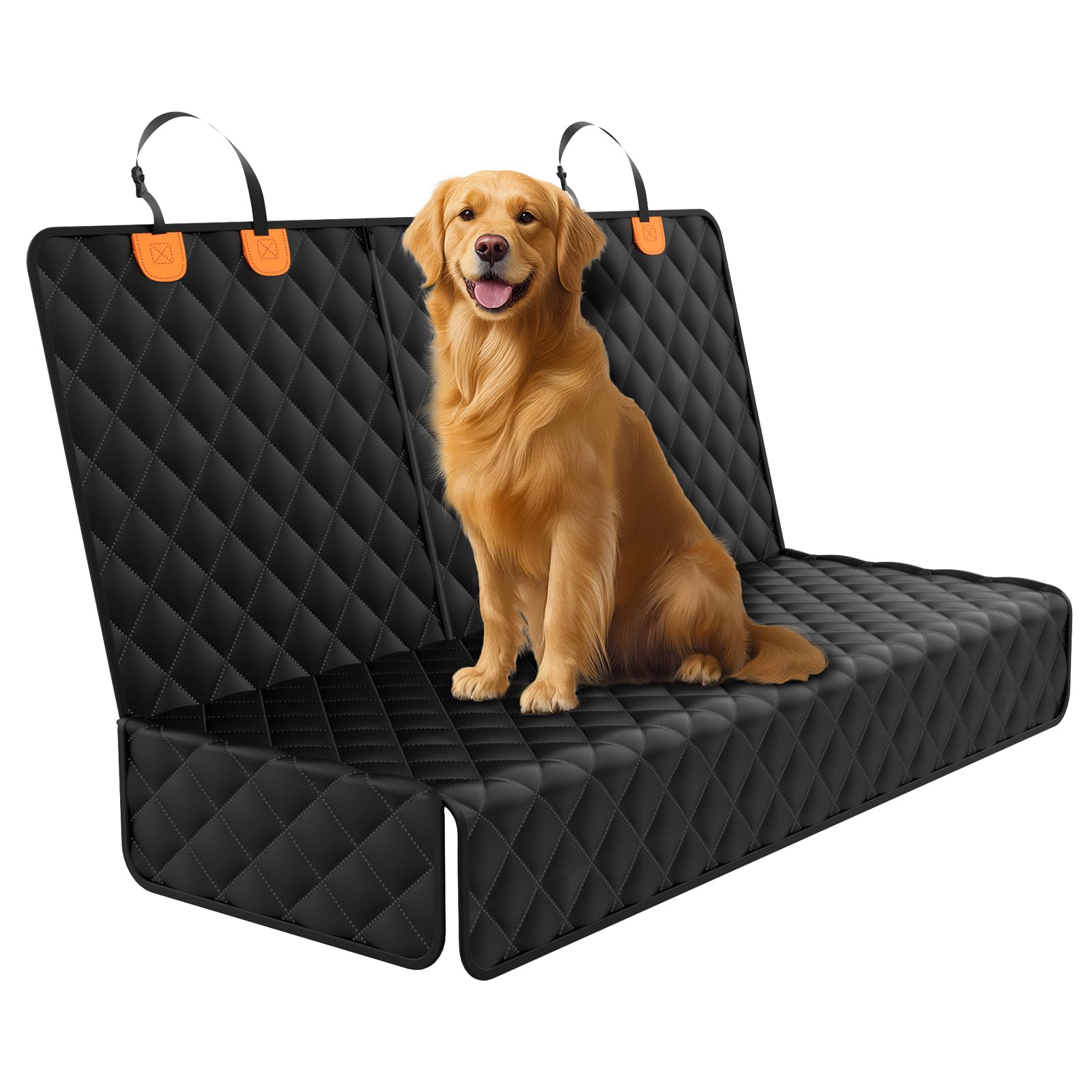 DPWEION Waterproof Dog Car Seat Cover,Non-slip% Scratch Proof Back Seat Covers for Dogs,Universal Fits Cars & SUVs Rear Seats(137cm×121cm)