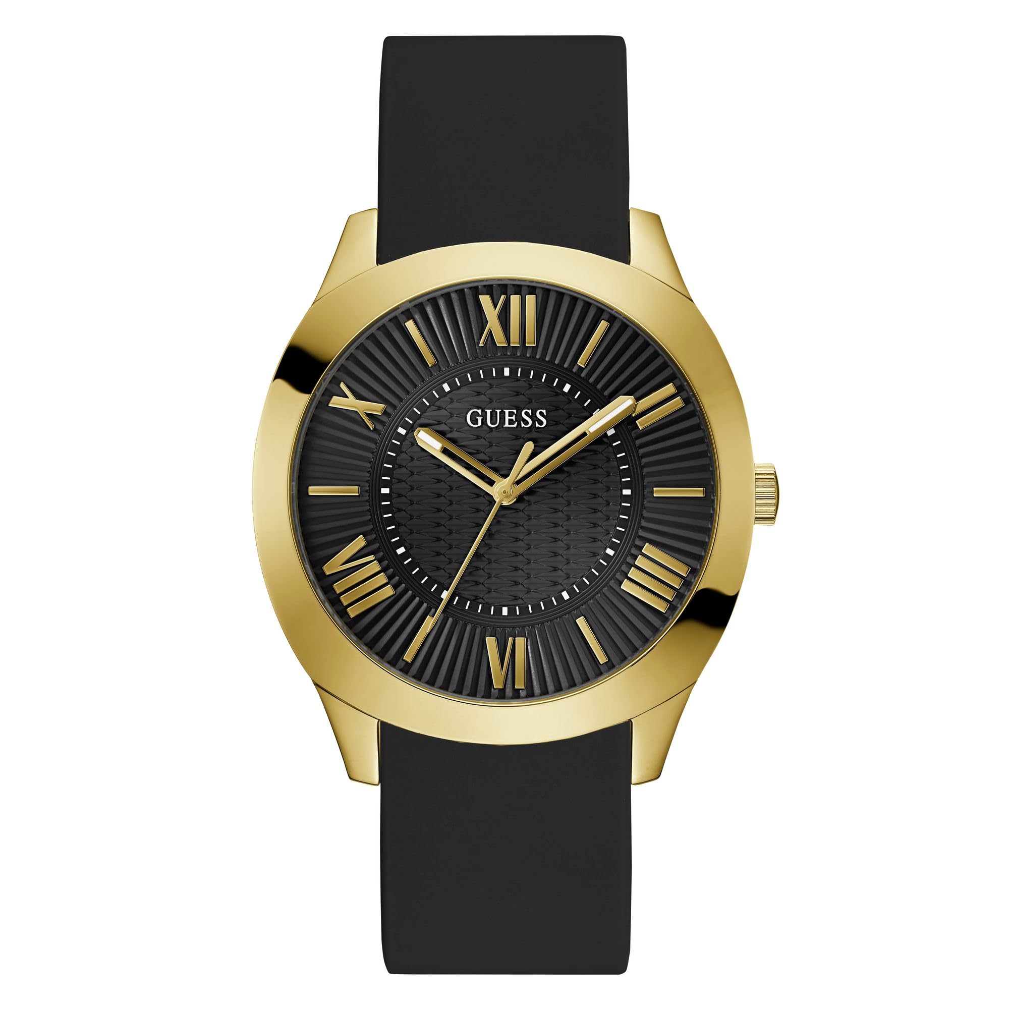 GUESS Analog Black Dial Mens Silicone Black Band Watch-Gw0728G2 (B0CVZ7CKZ2) Amazon Price History, Amazon Price Tracker