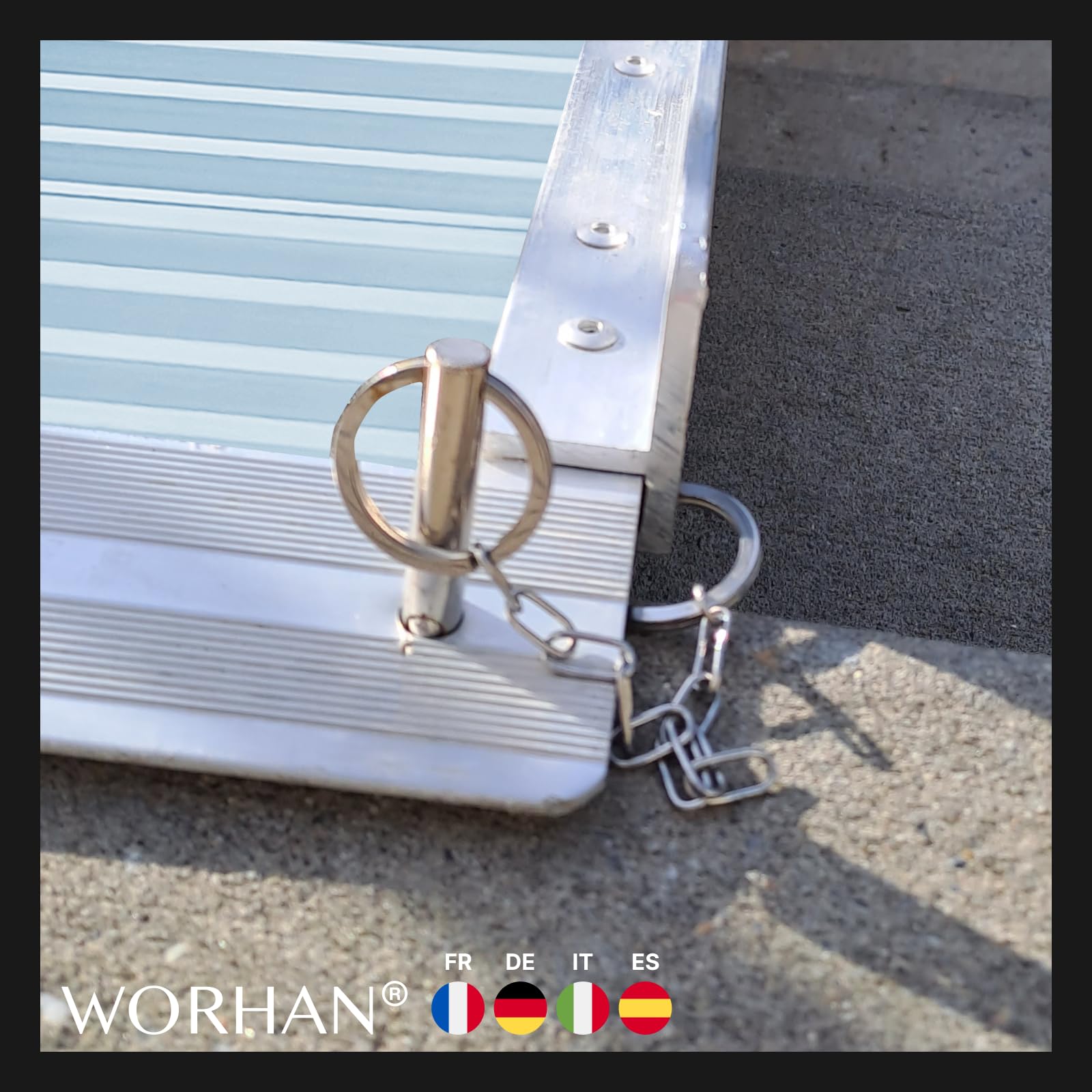 Rampe Alu Pliable 61cm Valise Aluminium pour Fauteuil Roulant Chargement Scooter Plate-Forme Aluminium Anodisé R2
