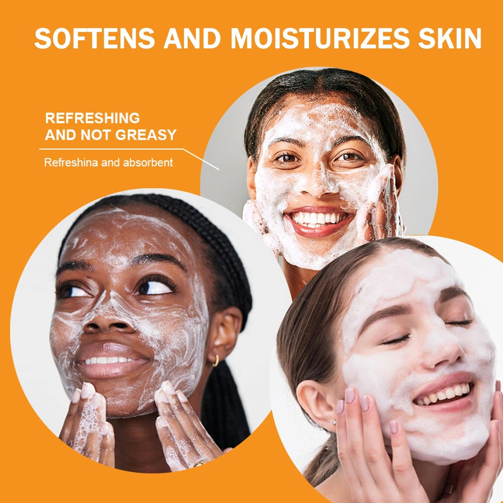 Turmeric Face Wash with Brush, Foaming Cleanser for Women, Improves Blemishes, Zits, & Evens Skin Tone - Image 4