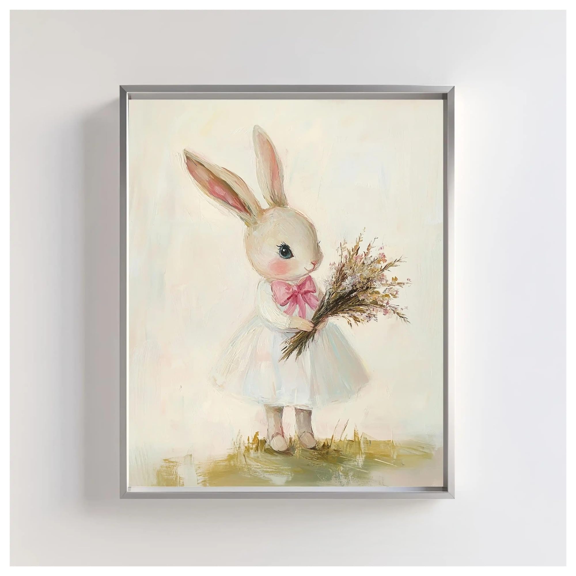 Wall Art Canvas Prints Colorful Pastel Fantasy Animal Poster Minimalist Unicorn Butterfly Swan Dog Canvas Painting Wall Art For Nursery Room Home Decor(R,50x70cm)