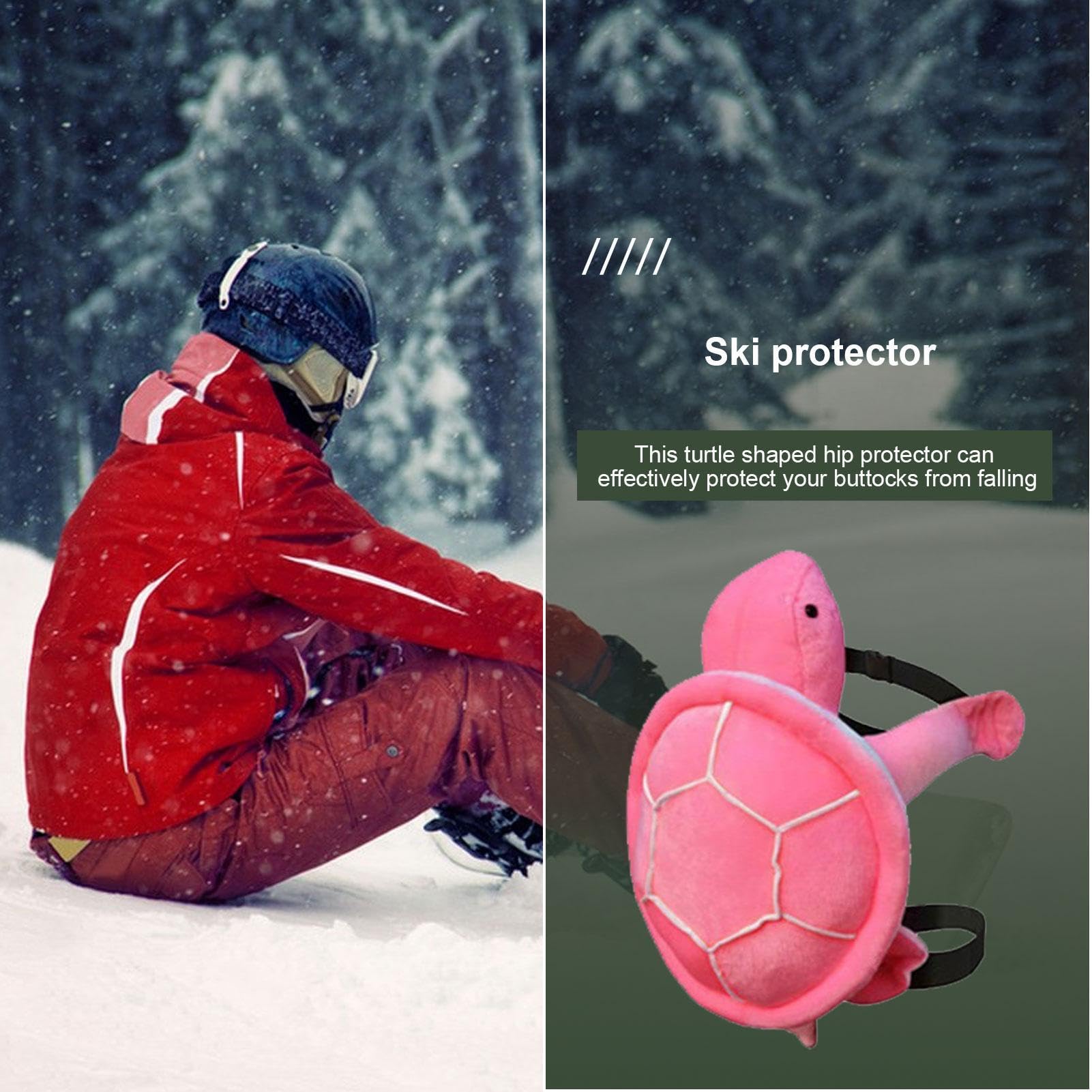 3 Pack 3D Turtle Protectors for Snowboard Skiing Ice Skating Cute Turtle Cushion for Hips, Padded Knee Bandage for Kids Adults