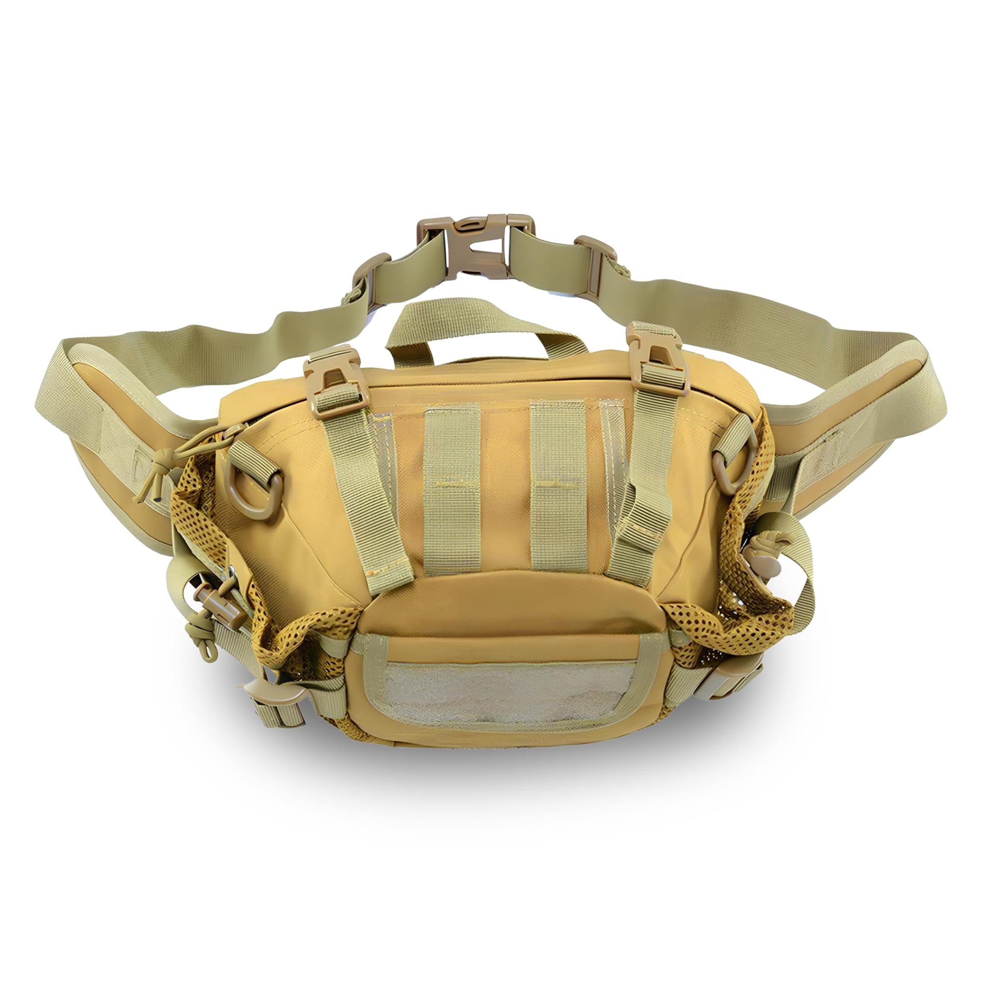 CARRY TRIP Multipurpose Tactical Waist Bag for Men – Military Utility Belt Bag with Adjustable Strap | Water-Resistant Outdoor Fanny Pack for Travel, Hiking, Camping, Trekking (Tan)-image-34