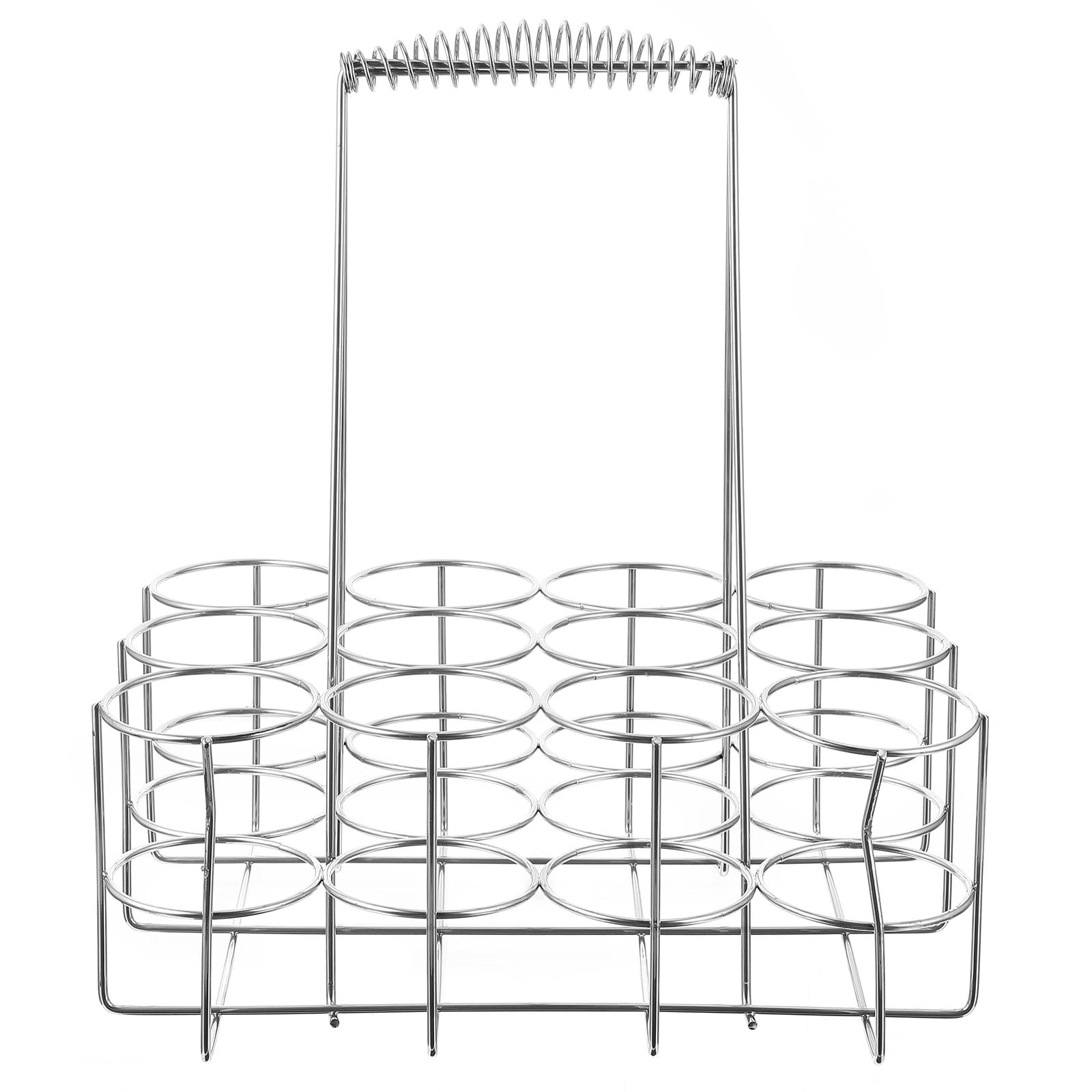 FOMIYES Portabottiglie in Lega Argento per Birra Artigianale Manico Ergonomico e Design Robusto, Cestino Porta Bottiglie Facile da Trasportare per Barbecue e Feste