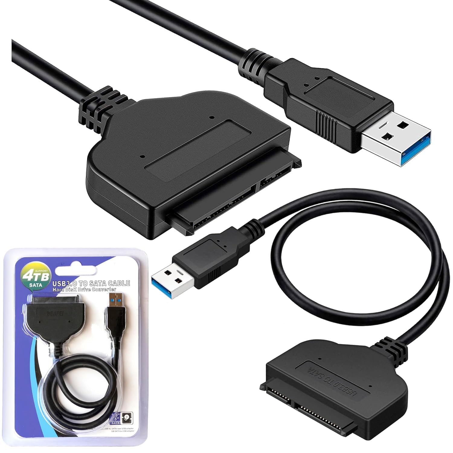 Storite USB 3.0 SATA III Hard Drive Adapter Cable, SATA to USB Adapter Cable for 2.5 inch (6.35 cm) SSD & HDD, Support UASP, 9 inch(22 cm) - Black (USB 3.0 to Sata Adapter) (B08FCJBM9N) Amazon Price History, Amazon Price Tracker