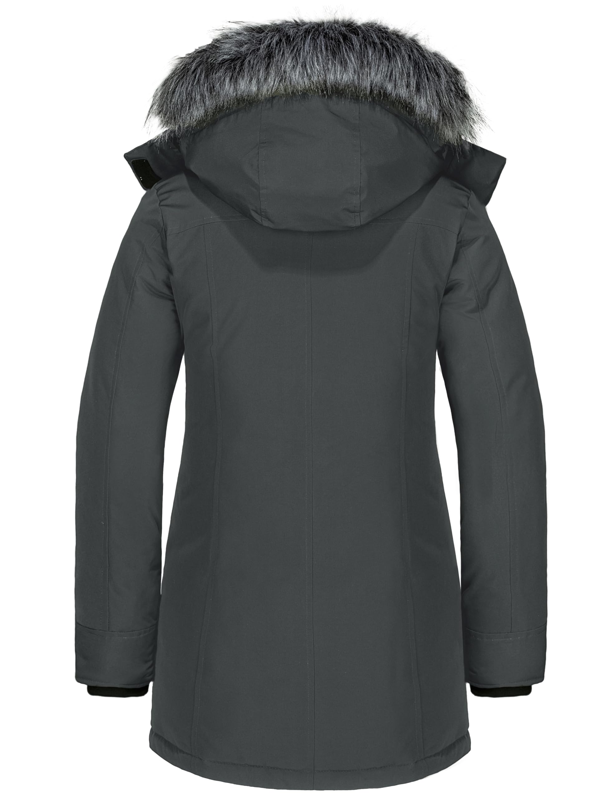 Wantdo Giacca Invernale Imbottita Calda Parka con Pelliccia Esterno Giaccone da Lavoro Antivento Giacca Pesante Donna