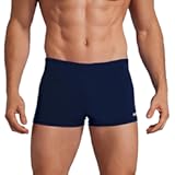 Easyglide Square Leg Suit Mens Comfortable Swimwear for Polyester PBT Fabric &lpar;34&comma; Navy Blue&rpar;