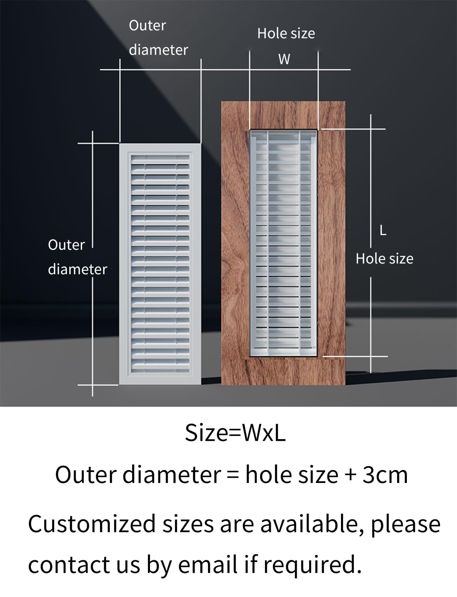 Cubierta de rejilla de ventilación de aluminio con malla, fácil instalación para puerta de armario de cocina y ventilación del medidor de gas