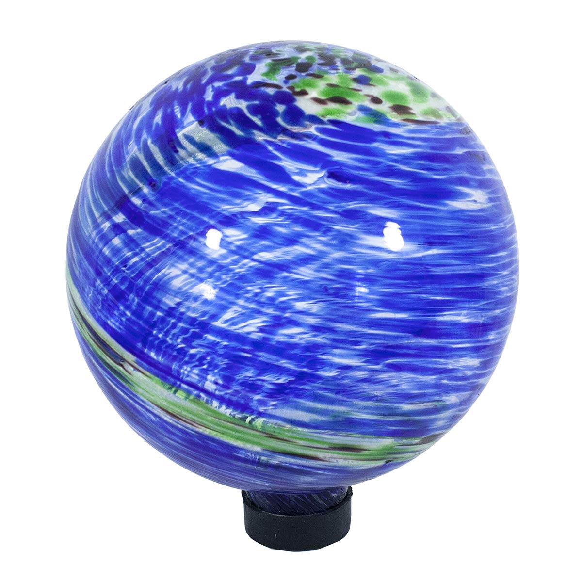 Echo Valley 8140 10-Inch Glow-in-the-Dark Illuminarie Glass Gazing Globe, Light Blue Swirl-image-23