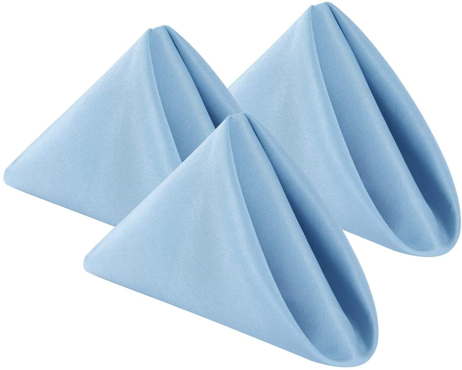 Edenwald-Kitchen Napkin 100% Cotton Pack of 25 (18 X 18 Inches) Dinner Napkins with Hemmed Edges,Cloth Napkins for Wedding,Parties,Hotels-Light Blue