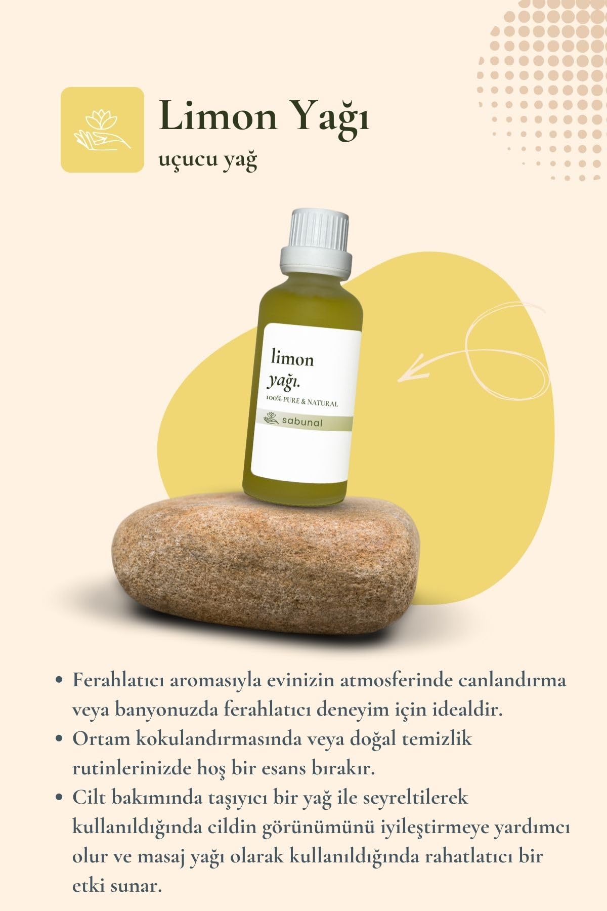 Limon Yağı 50 ml - Cilt Aydınlatıcı Bakım ve Aromaterapi Yağı