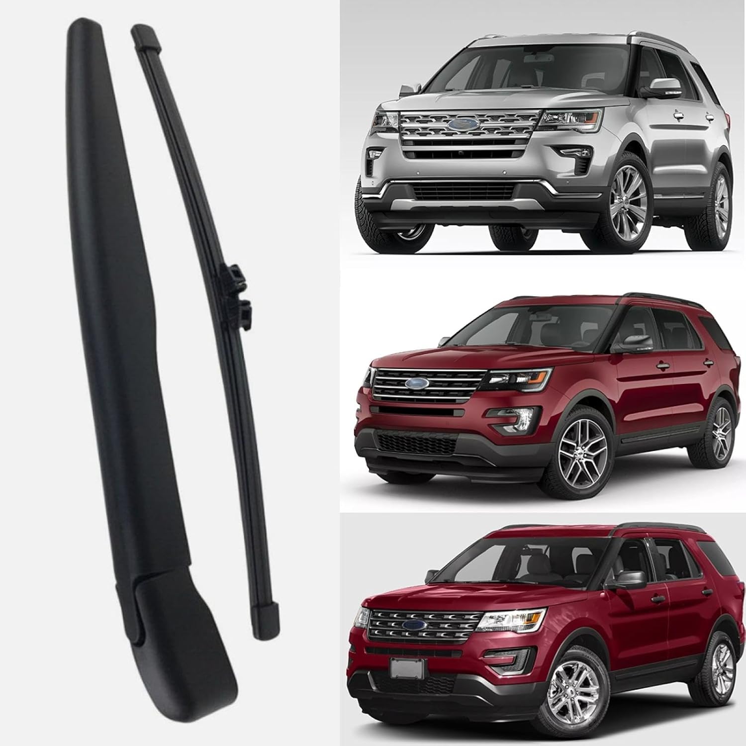 Rear Wiper Arm Blade for 2011 2012 2013 2014 2015 2016 2017 2018 2019 Ford Explorer Base Limited Platinum Sport XLT Base XLT Sport Utility 4-Door 2.0L 2.3L 3.5L Back Windshield Wiper Arm Blade