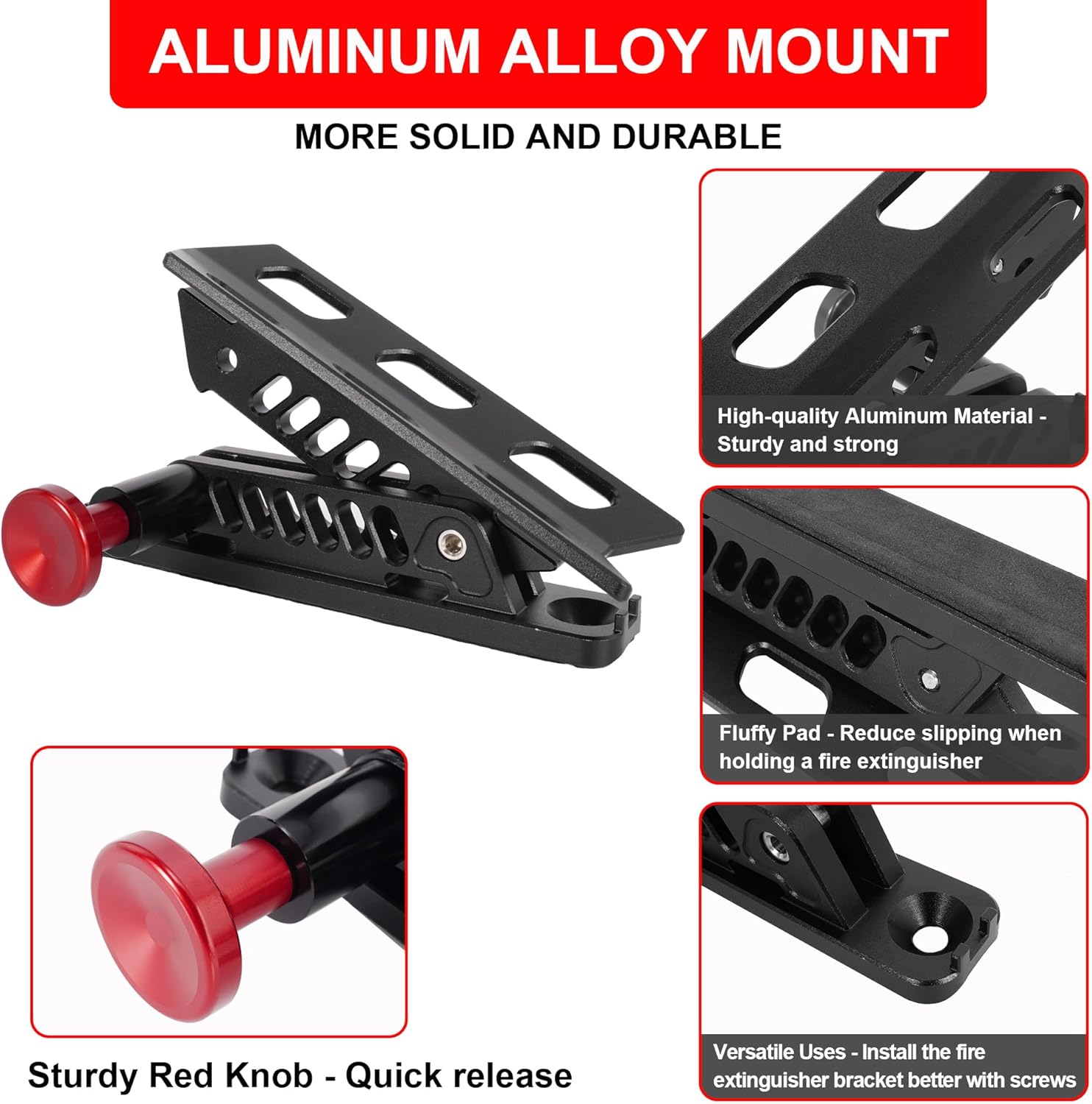 UTV Fire Extinguisher Mount Bracket, Quick Release Fire Extinguisher Mount Holder for Jeep, Offroad Car, UTV Accessories (A)