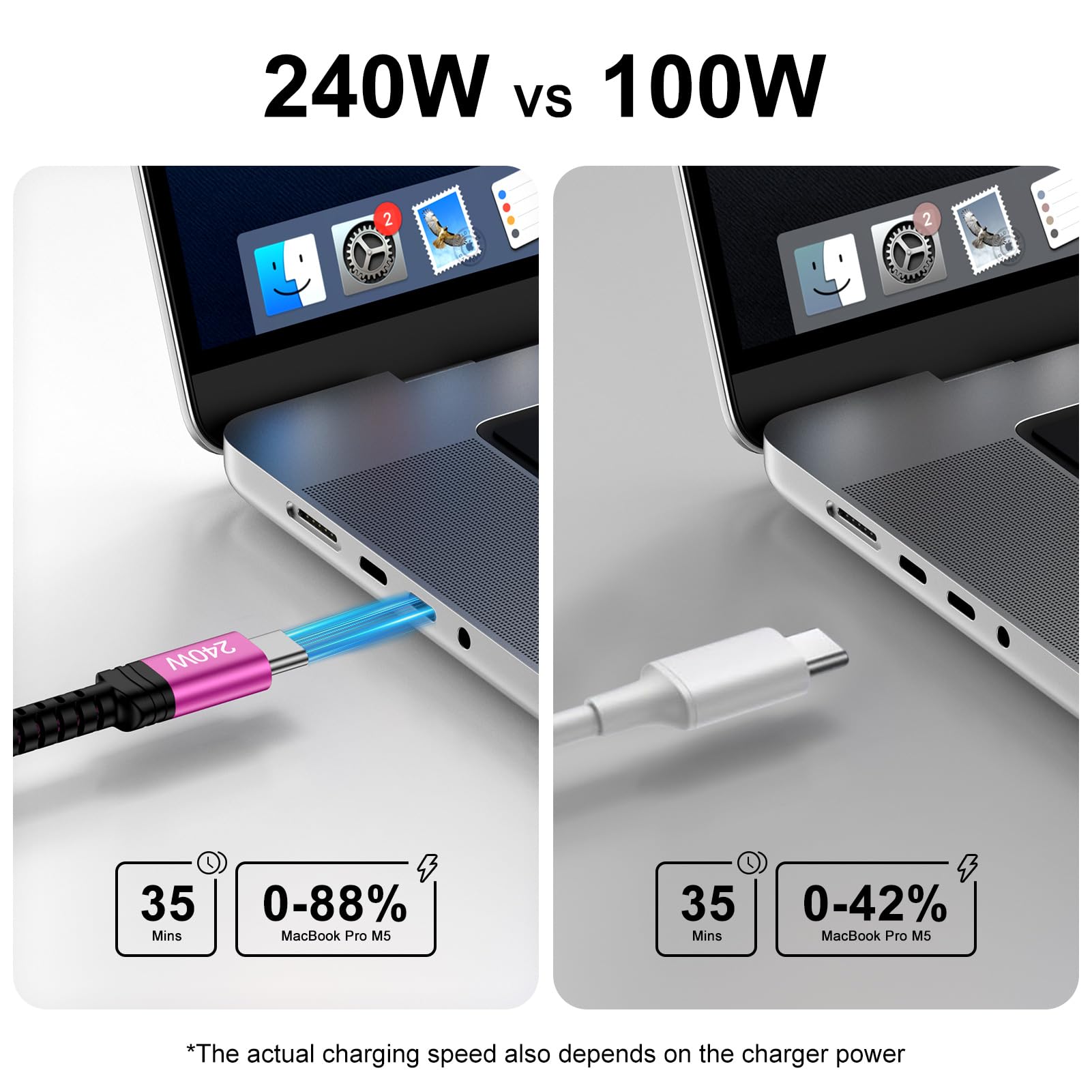 Cavo da USB C a USB C, 240 W, cavo di ricarica rapida da 1,8 m, cavo USB C tipo C, caricabatterie per Samsung S26 Ultra S25 Edge S25 Plus S25 FE S24 A57 A17 A37 A26 A56 A55, iPhone 17 16 15, iPad Pro