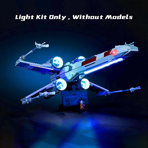 Miniatura 6 de Bourvill Kit de luces LED para Lego 75355 X-Wing Starfighter - Juego de luces compatibles con Lego 75355 - Versión clásica (kit de luces sin modelo)