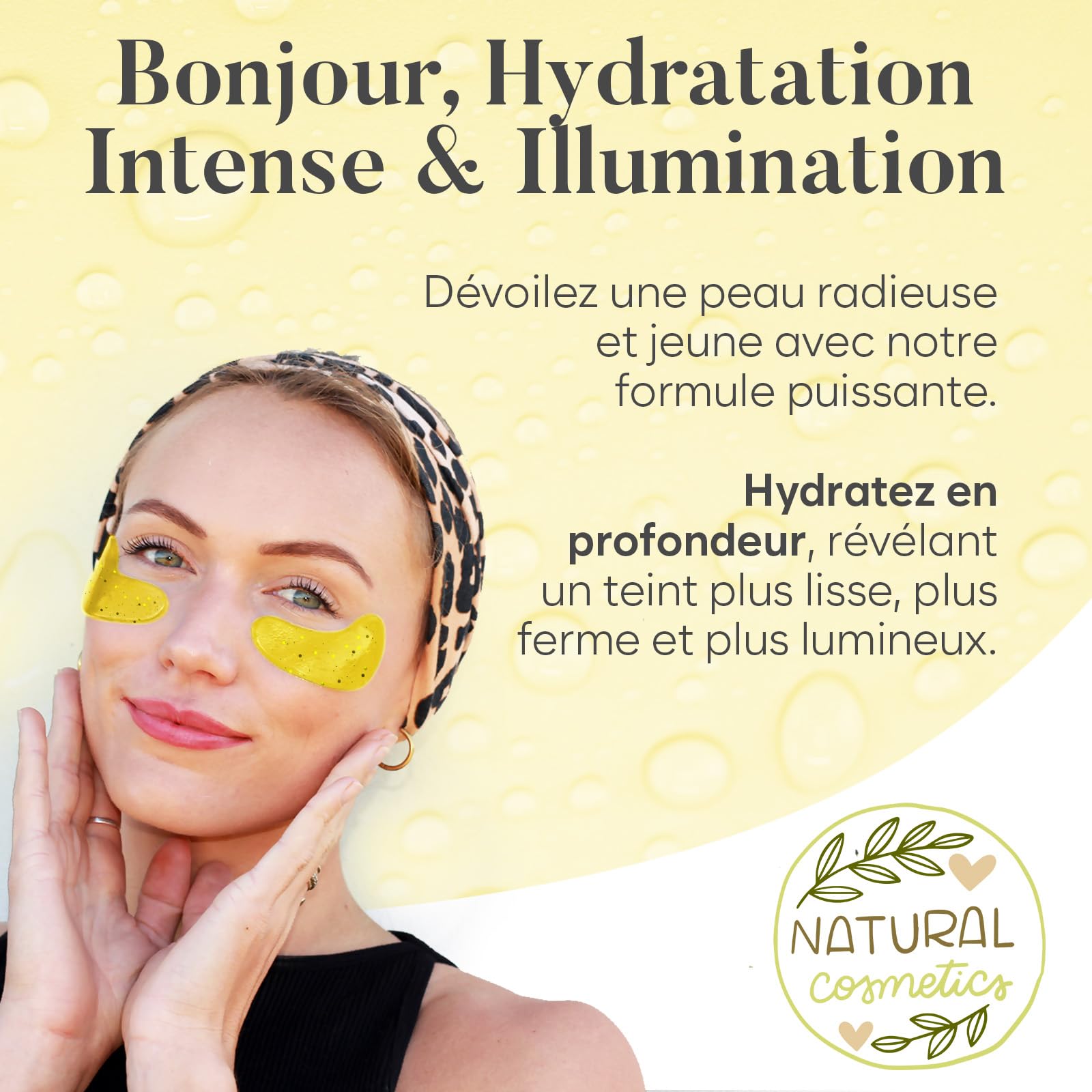 Patch Yeux Anti Cernes (30 paires, Jour et Nuit), Masque Yeux avec Caféine, Collagène et Acide Hyaluronique, Patch Anti Cernes, Eye Mask pour l'hydratation et les poches