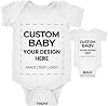 Custom Baby Bodysuit Design Your Own Body suit - Personalized Text Image - Baby Boy & Girl Newborn Romper